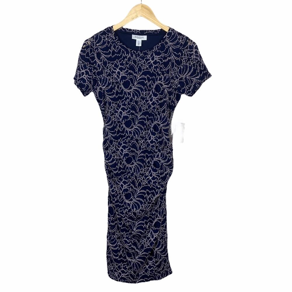 Motherhood Gender Reveal Embroidered Short Sleeve Dress Small - Picture 7 of 12